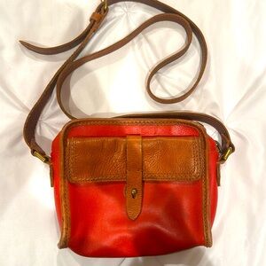 Madewell red leather cross body bag lightly used